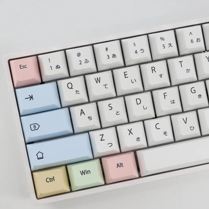 CuXiu PBT Chalk Keycaps 136 keys Dye Sub Keycap Set For Cherry MX Switches Mechanical Keyboard gh60 xd64 xd84 xd96 87 104