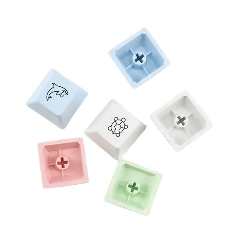 CuXiu PBT Chalk Keycaps 136 keys Dye Sub Keycap Set For Cherry MX Switches Mechanical Keyboard gh60 xd64 xd84 xd96 87 104