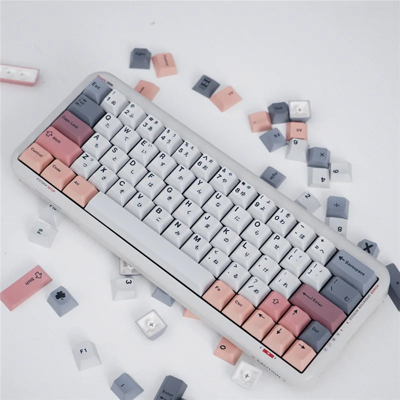 Akira Keycaps US/JP Cherry Profile 129/23 Keys PBT Material 5-side Dye Sublimation Keycap For MX Switch Mechanical Keyboard