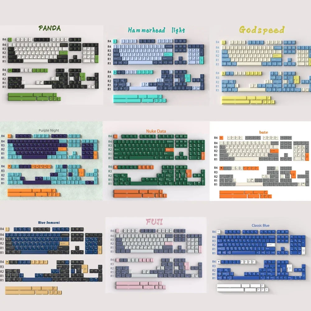 [Blue Sky] GMK Keycap Clone Arctic  WOB  Cherry Profile Doubleshot ABS Keycaps for MX  Mechanicla Keybo