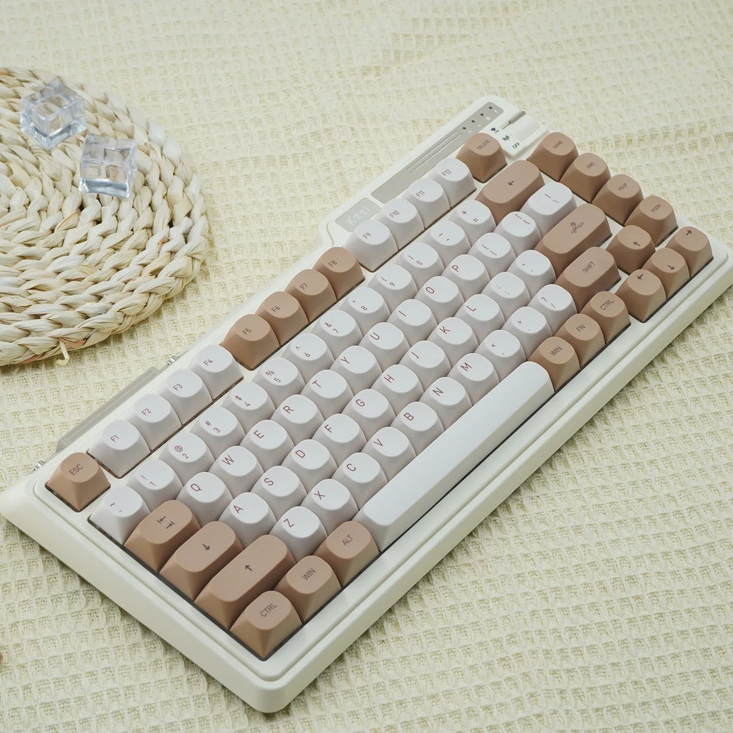 JCM MA Profile PBT Tiramisu Keycaps Alice Layout Dye-Sub Key Caps For Mechanical Gaming Keyboard ABM066 MX Switches Wooting