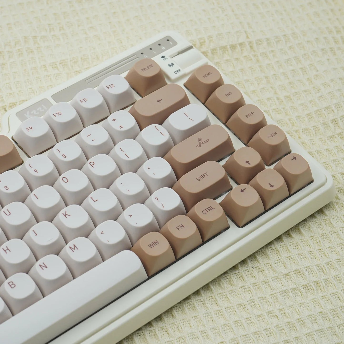 JCM MA Profile PBT Tiramisu Keycaps Alice Layout Dye-Sub Key Caps For Mechanical Gaming Keyboard ABM066 MX Switches Wooting