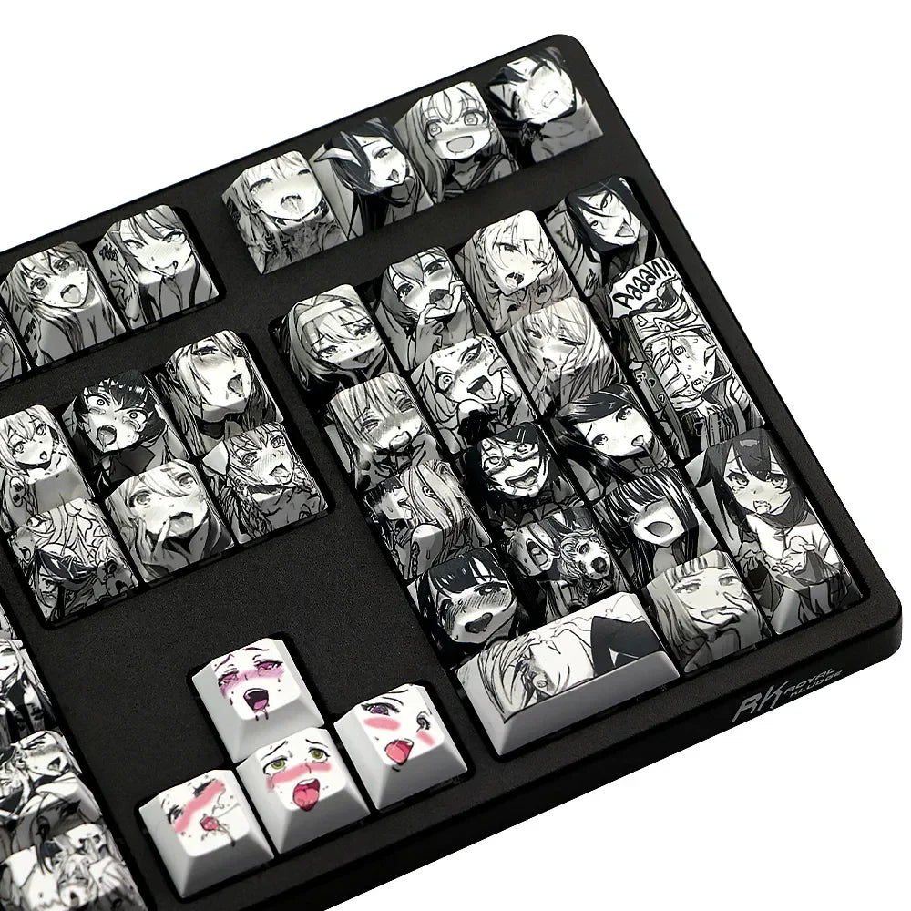 PBT Mechanical Keyboard Keycap  Anime Cute 124 keys Dye Sublimation Chreey Profile Japanese Anime Keycap For Cherry MX Switch