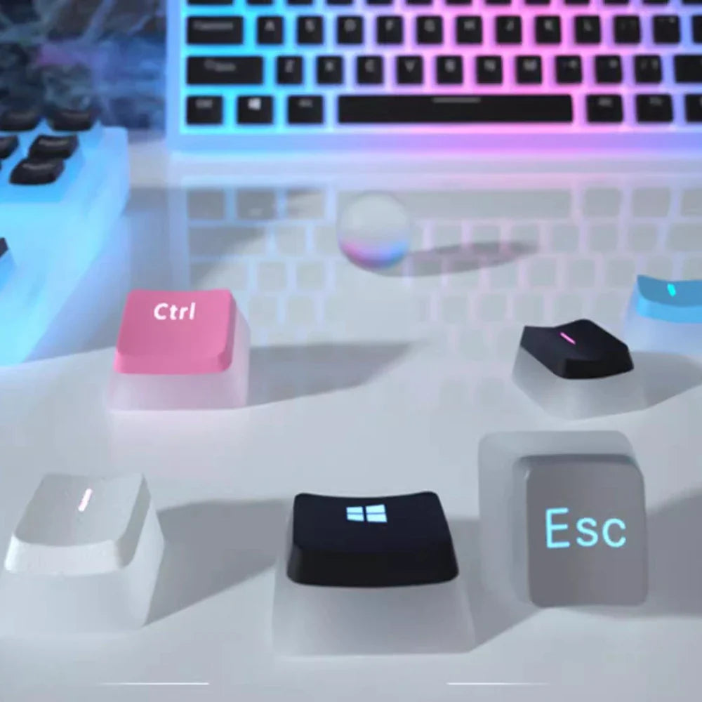 129Keys Pudding Keycap OEM ABS Set Key Cap Ergonomic Cute Key Cap Backlit for Mx Profile Mechanical Keyboard Kit Keycaps