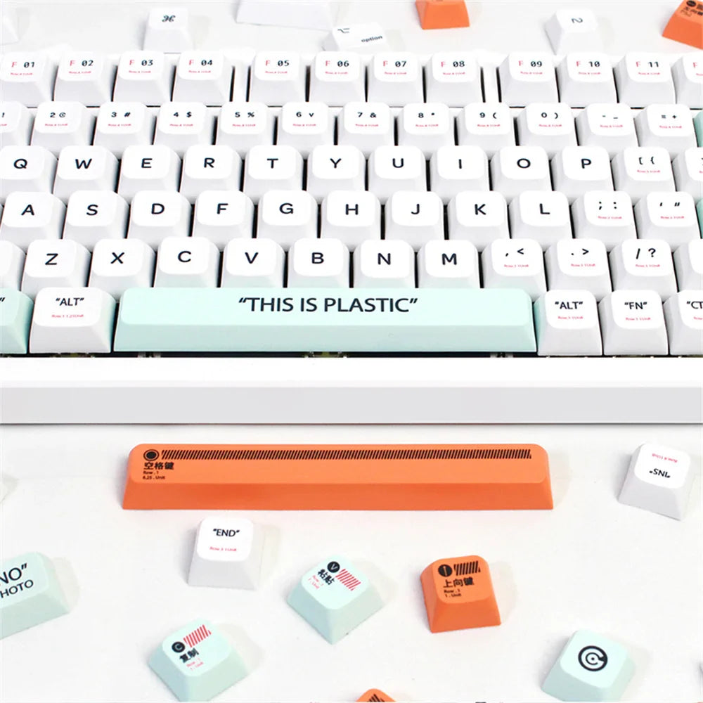 141 Keys XDA Profile Plastic Theme Keycaps PBT Dye Sublimation Key Caps Kit for GMK67 Gaming Mechanical Keyboard MX Switches