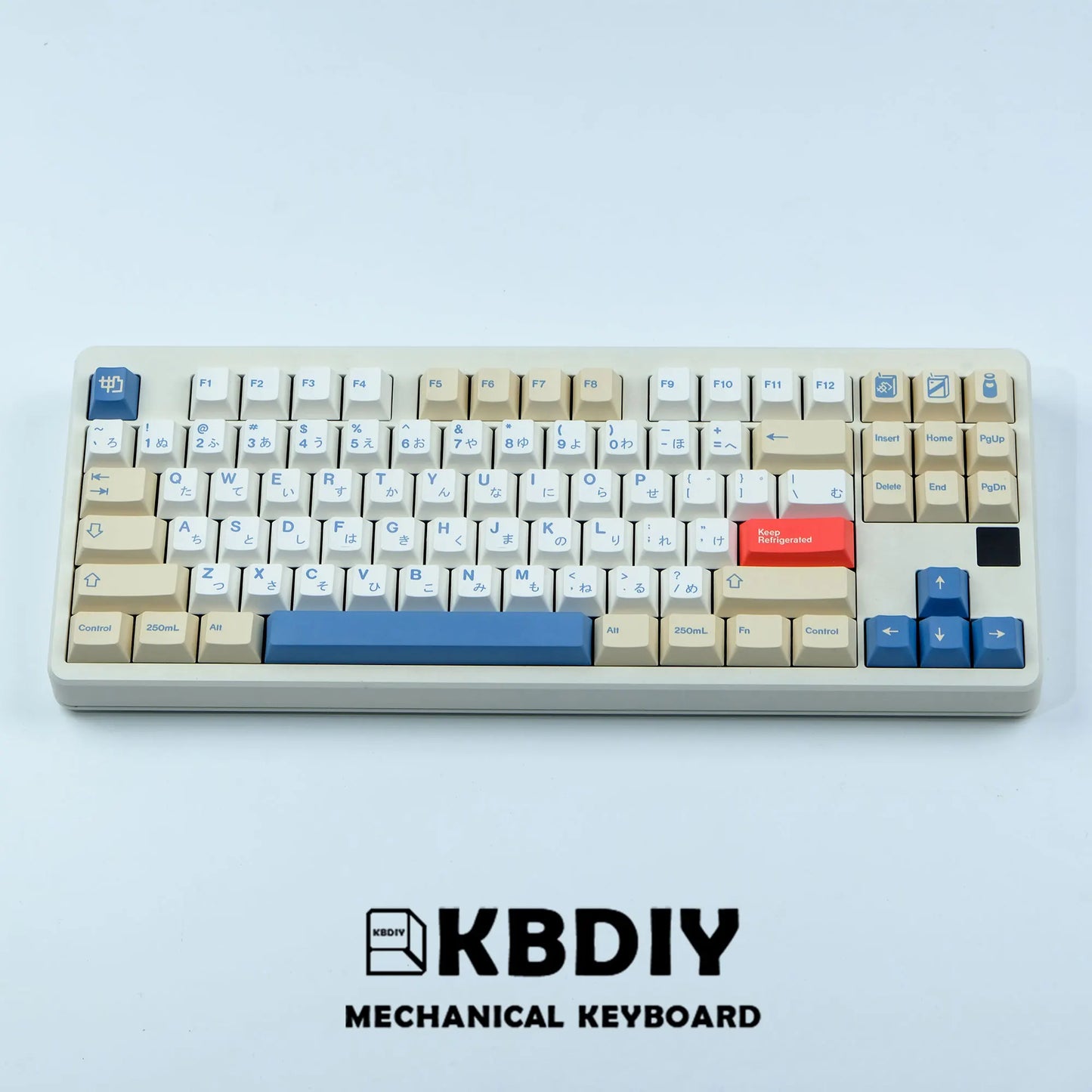 KBDiy GMK Soymilk Keycap 135 Keys PBT Japanese Korean Keycap ISO Enter Cherry Profile for GMK67 K500 Gaming Mechanical Keyboard