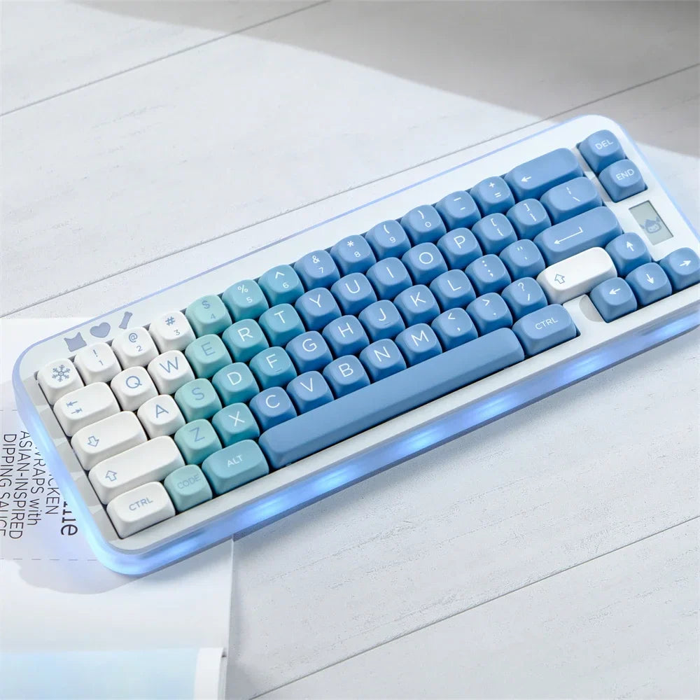 129 Key Snow Monster PBT Keycap MOA Profile Dye Sublimation Keycap For Gaming Mechanical Keyboard Keycap MX Switch MOA Key Caps