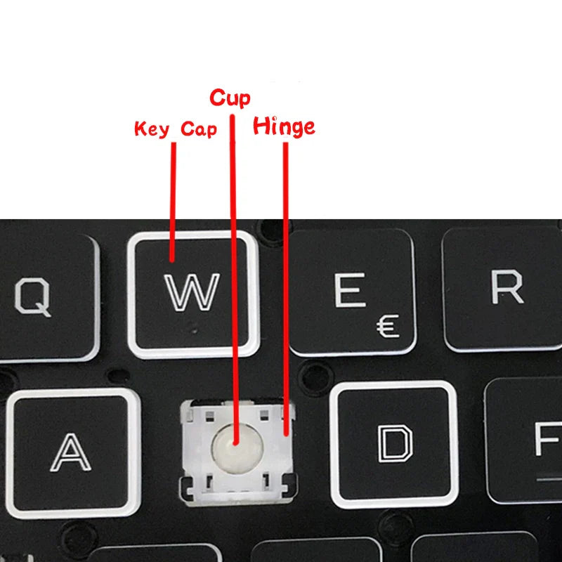 Replacement Key Cap Hinge Rubber pad For Logitech Craft MX Grey Keyboard KeyCap