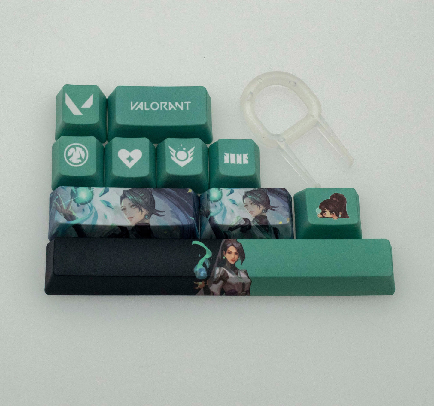 Valorant keycaps sage OEM Profile 10keys PBT dye sub keycaps