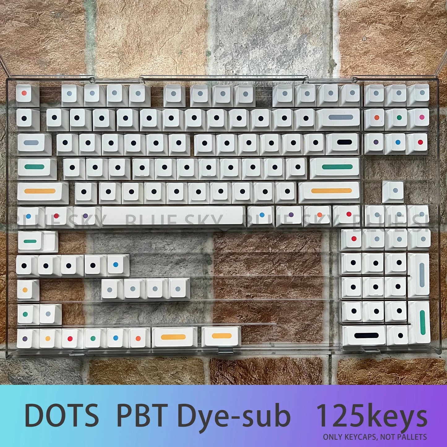 [In stock] GMK Dots Keycaps Cherry profile PBT Keycap Dye Sublimation 125 Keys for MX switches Mechanical Keyboard