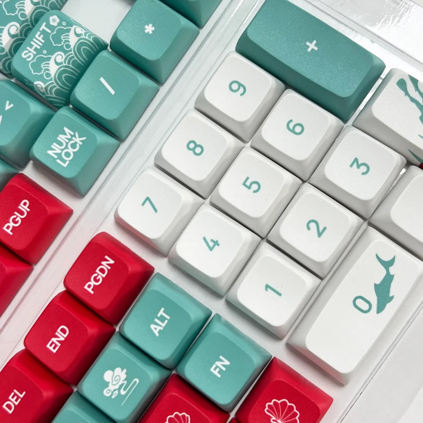 XDA/OEM PBT Keycaps Korean/Russian/English/Arabic Keycap Dye Sub Coral Sea Theme Key Cap For ISO Mx Switch Mechanical Keyboard