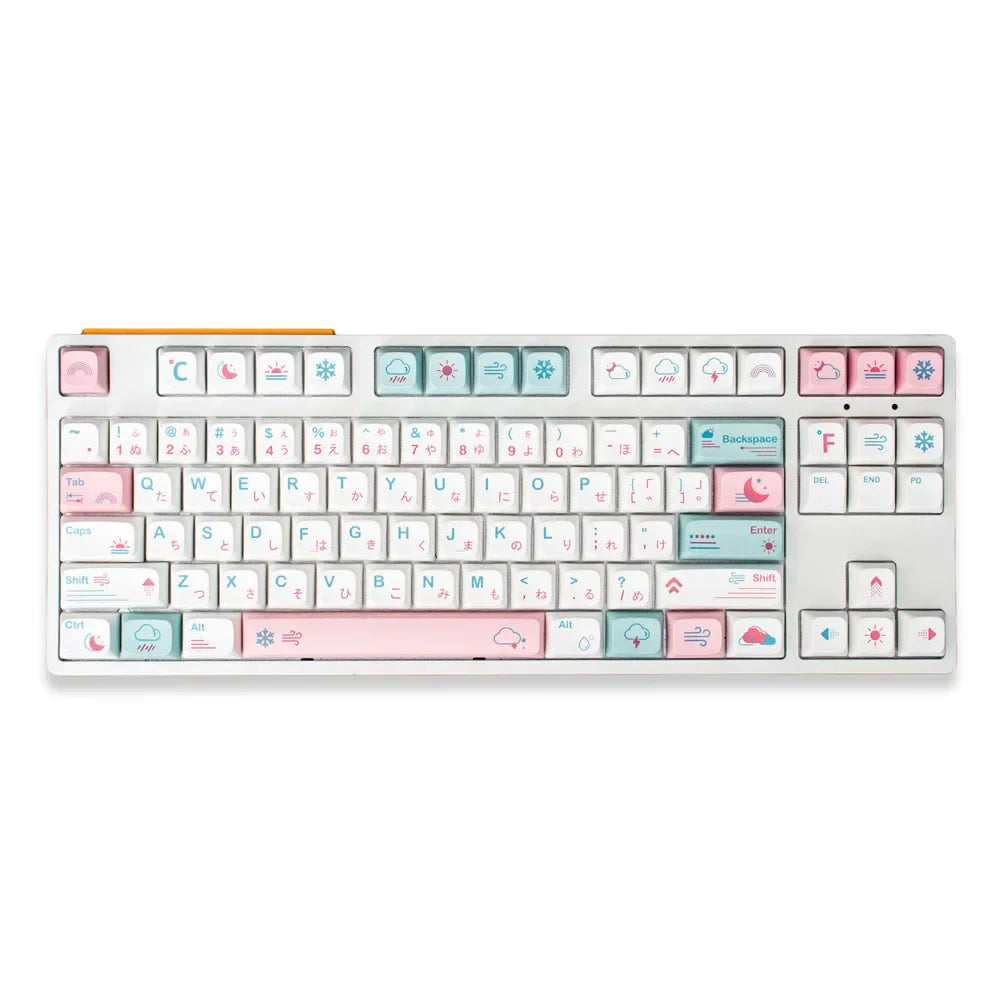 GMK 132 Keys Japanese PBT Keycap XDA Profile Cute Pink Keycaps for DIY Cherry Mechanical Keyboard Custom 61/84/64/68/98/108 Set