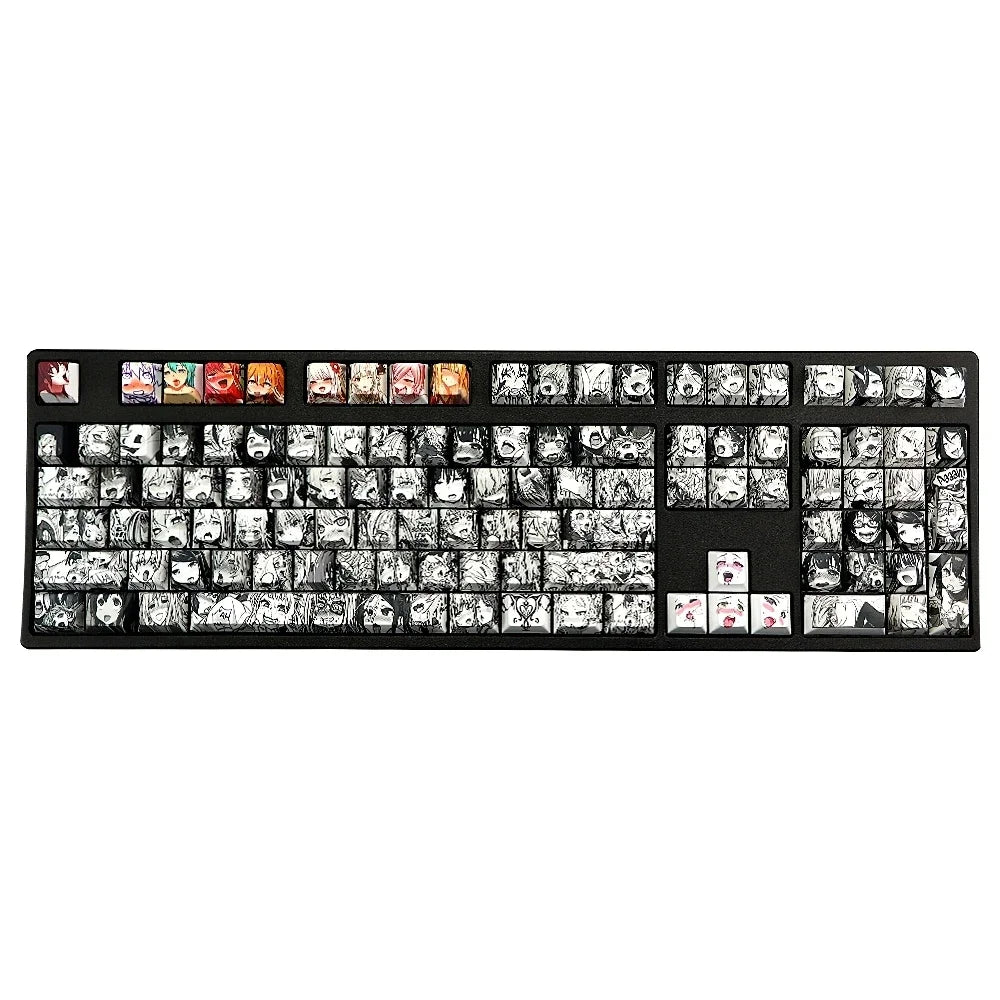 PBT Mechanical Keyboard Keycap  Anime Cute 124 keys Dye Sublimation Chreey Profile Japanese Anime Keycap For Cherry MX Switch