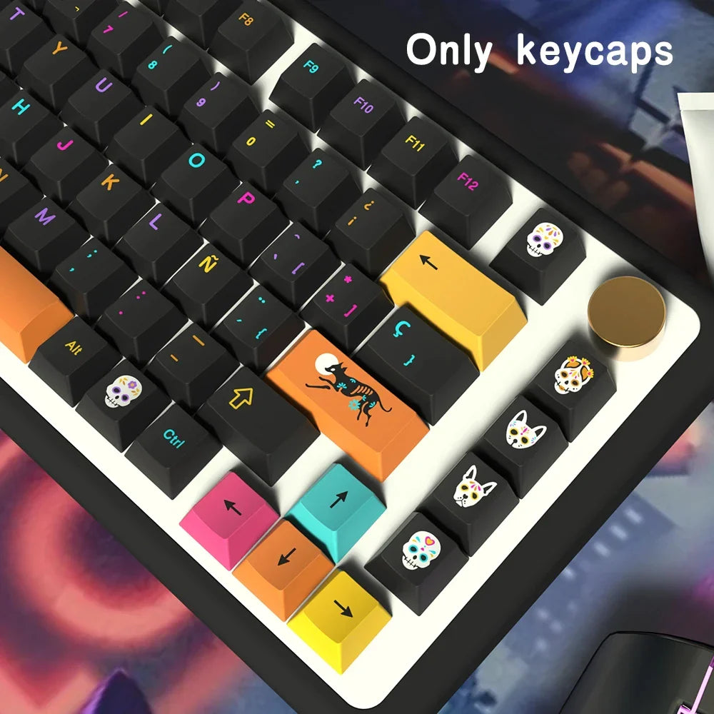 KYOMOT GMK Mictlán Theme Keycap PBT Underworld Keyboard Cap Cherry Profile Key Cap for MX Switch Mechanical Keyboard Accessory