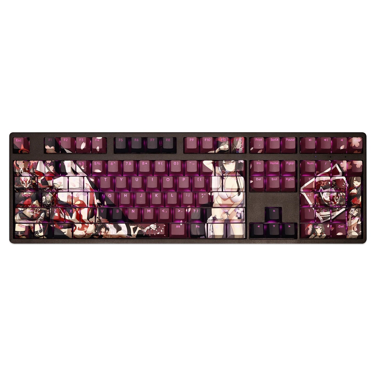 108 Keys/set Blue Archive Kosaka Wakamo Keycap PBT Dye Subbed Backlit Keycaps Anime Gaming Key Caps For ANSI 61 87 104 108