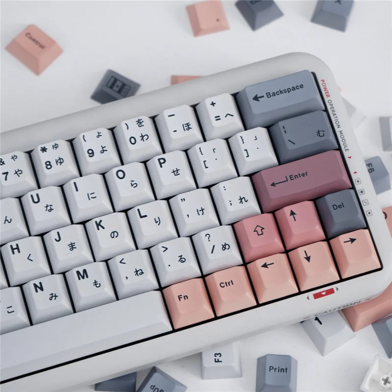 Akira Keycaps US/JP Cherry Profile 129/23 Keys PBT Material 5-side Dye Sublimation Keycap For MX Switch Mechanical Keyboard