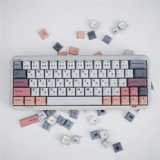 Akira Keycaps US/JP Cherry Profile 129/23 Keys PBT Material 5-side Dye Sublimation Keycap For MX Switch Mechanical Keyboard