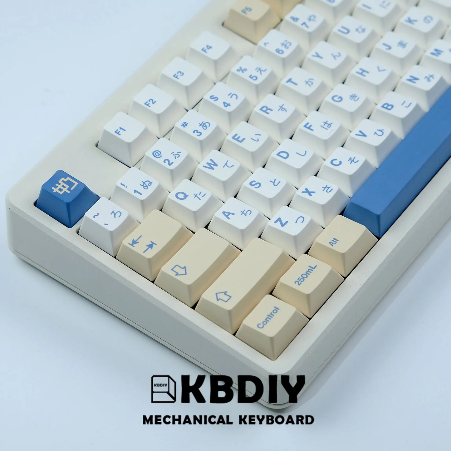 KBDiy GMK Soymilk Keycap 135 Keys PBT Japanese Korean Keycap ISO Enter Cherry Profile for GMK67 K500 Gaming Mechanical Keyboard