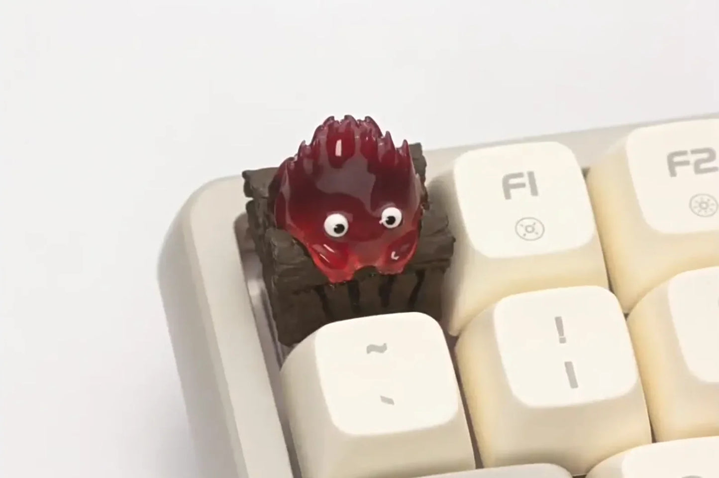 Calcifer Mechanical Keyboard Keycaps Creative Kawaii Keycap Cartoon Original Design Keycap For Keyboard Accessory Gamer Office